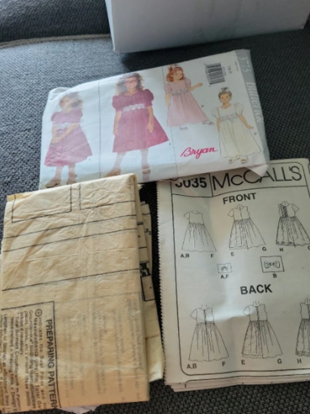 Butterick pattern. #3773. Size 7-8-10 girls dress pattern